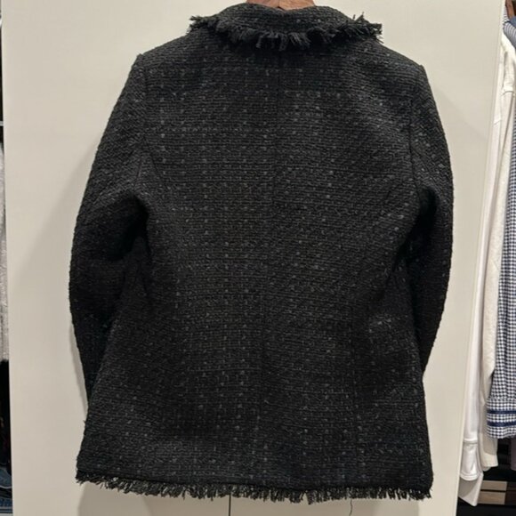 Dulce Cabo, black Tweed double breasted jacket - size large / 12. - Picture 2 of 5